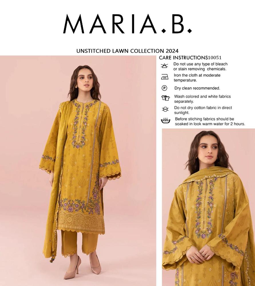 Embroidered Lawn Suit - Women Unstitched Collection