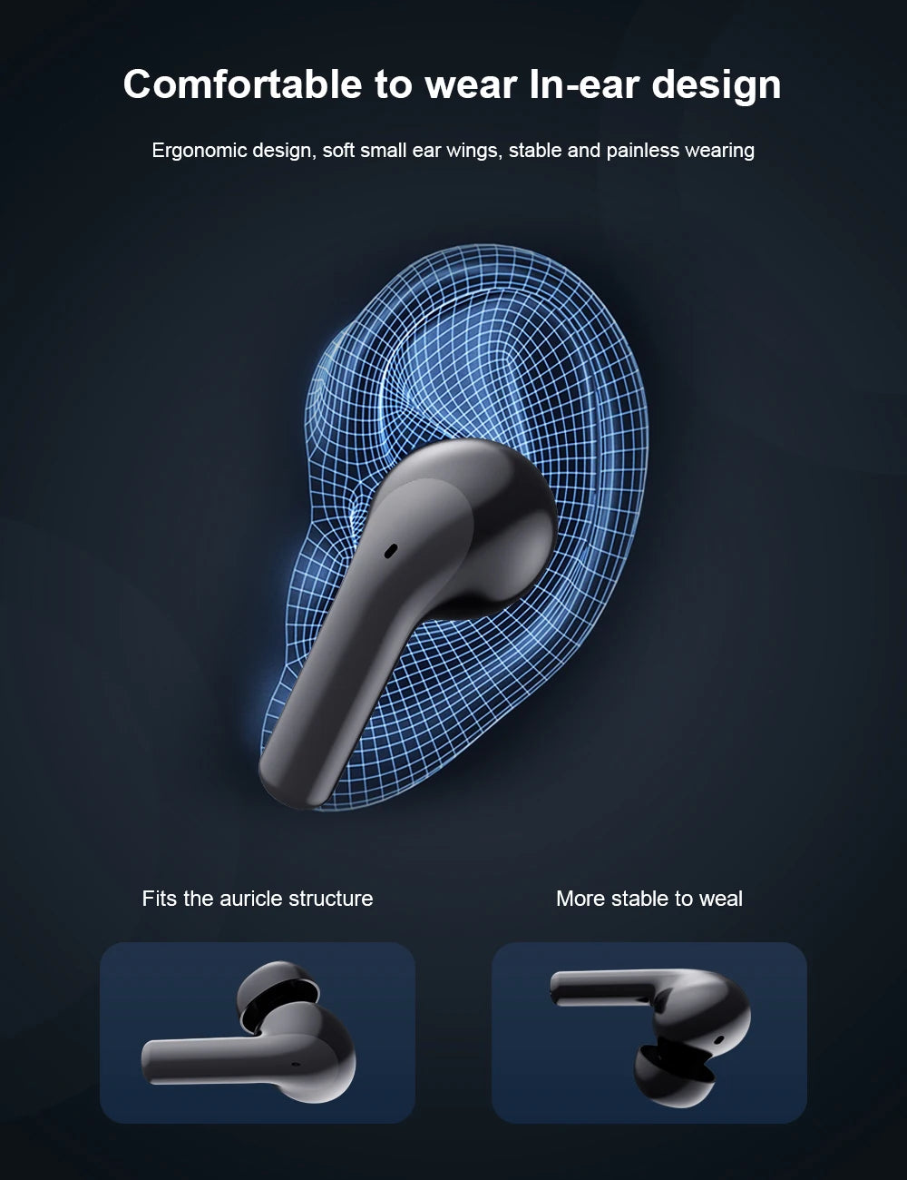 Beatfade S20 Pro Touch Screen ANC Wireless Earphones TWS Noise Cancelling Earbud Bluetoth 5.3 Support APP Long Battery life HiFi